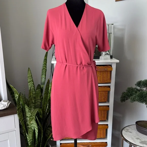 Aritzia Babaton Asymmetrical Dress in Bold Pink - Picture 2 of 5